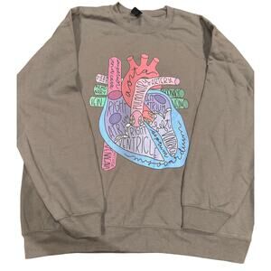 Anatomical Heart Sweatshirt Size L New without Tag